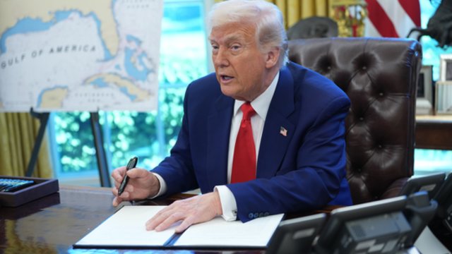 JAV tarifų sustabdymą laiko gero signalu: D. Trumpui tai naudinga