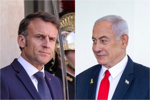 Izraelio premjero sūnus įgėlė E. Macronui: „Eik velniop!“