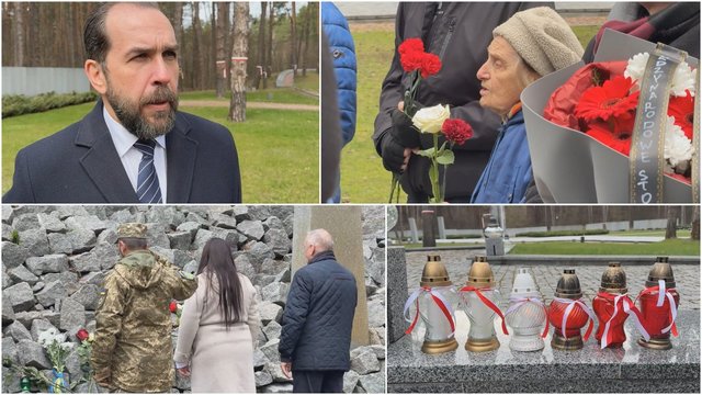 Prie Kyjivo pagerbtos Katynės žudynių aukos: atsakė, kodėl ši tragedija ilgam įsirėžė į širdis