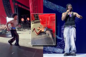 Festivalyje „Coachella“ – fiasko: bandydamas atlikti triuką ant scenos, muzikantas trenkėsi veidu į žemę