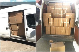 Telšiškio automobilyje – daugiau kaip ketvirčio milijono eurų vertės nelegalių cigarečių krovinys