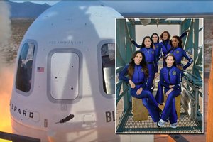 Istorinė akimirka: Katy Perry ir Jeffo Bezoso sužadėtinė pakilo į kosmosą