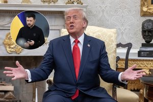 D. Trumpas vėl užsipuolė V. Zelenskį: pratrūko išgirdęs Ukrainos prezidento prašymą po kraupios rusų atakos