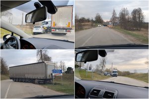 Kelyje netoli Elektrėnų išvydo keistą reginį: spėlioja, ar vairuotojas neužsižiopsojo