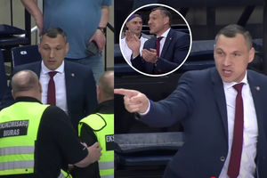 Iš arenos su apsauga išprašytas J. Mačiulis atsisuko į LKL: „Kaip nusikaltėlį išvesdinti nutarė. Juokinga“