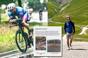 Pasivažinėjimas dviračiu sportininkui E. Čeponiui baigėsi nelaime: prašo visuomenės pagalbos