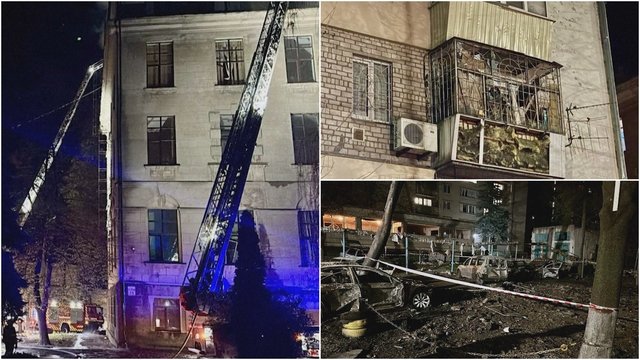 Dnipre – masinė rusų ataka: kilo gaisrai, sužeisti 28 civiliai