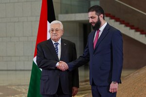 Palestiniečių prezidentas M. Abbasas pirmą kartą per 16 metų apsilankė Sirijoje