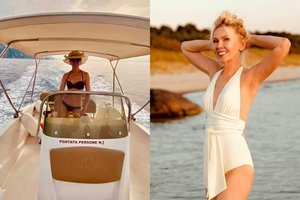 67-erių A. Bunikienė pasidalijo karštu kadru: kvapą gniaužiančioje vietoje pozavo tik su bikiniu