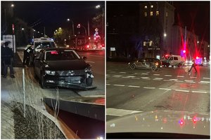 Vilniuje avariją sukėlė Azerbaidžano ambasados automobilis – policijai klausimai dėl vairuotojo girtumo