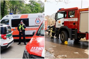 Lentvaryje atvira liepsna degė pradinės mokyklos kabinetas