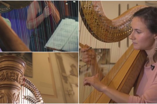 „Muzikos enciklopedijoje trumpai“ – apie angelų ir karalių instrumentą arfą