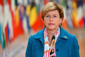 Latvijos ministrė prakalbo apie V. Putino kėslus: „Kremliaus mėsininkas“ gegužės 9 d. mėgins suorganizuoti pasirodymą