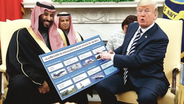 Dosnus D. Trumpo sandoris: Saudo Arabijai ketina siūlyti milijardų vertės ginklų paketą