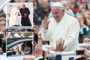 Lietuviškai ir ypač jautriai – į tūkstantinę minią: ką per istorinę kalbą pasakė popiežius Pranciškus