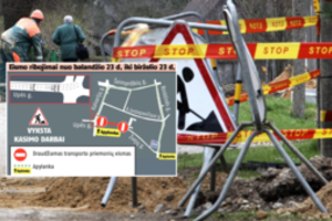 Viena svarbiausių Vilniaus gatvių uždaroma dviem mėnesiams