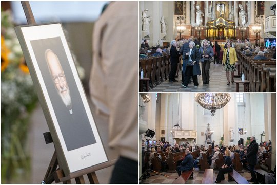 Vilniuje – jautrus atsisveikinimas su kunigu A. Saulaičiu: žmonės renkasi atiduoti pagarbą
