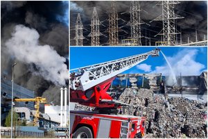 Naujausia informacija apie didelį gaisrą Vilniuje: dirba 30 gelbėtojų