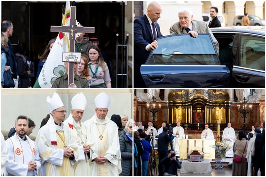 Lietuva ištarė paskutinįjį „sudiev“ kunigui A. Saulaičiui: pagerbti išskirtinę asmenybę atvyko ir V. Adamkus