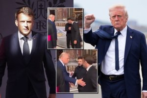 Popiežiaus laidotuvėse – nejauki akimirka: E. Macronas neištiesė rankos D. Trumpui