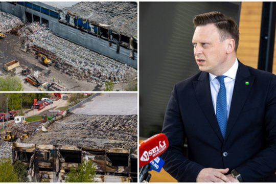 Vilniuje kilus gaisrui atliekų rūšiavimo gamykloje – ekstremali padėtis: situacija sudėtinga