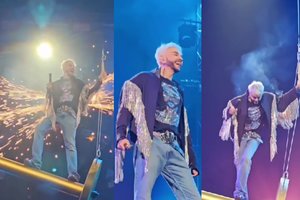 Rusijoje vykusio F. Kirkorovo koncerte – fiasko: užsiliepsnojus putinisto striukei pasigirdo riksmai