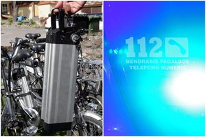 Sprogusi elektrinio dviračio baterija Vilniaus daugiabutyje sukėlė gaisrą