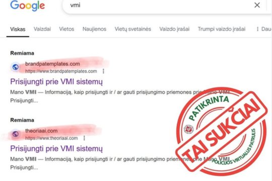 Prie VMI svetainės prisijungti bandžiusi klaipėdietė prarado 2 tūkst. eurų