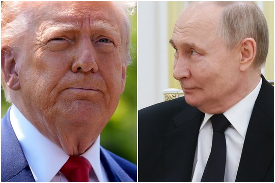  Donaldas Trumpas ir Vladimiras Putinas.