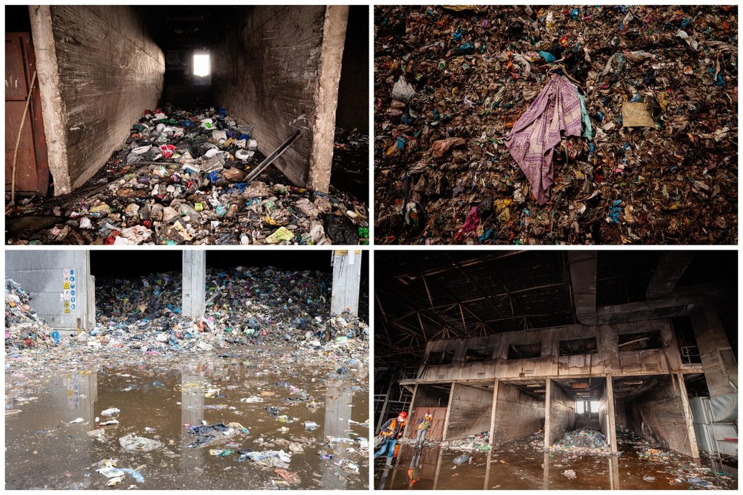 „Energesman“ teritorija po gaisro.<br> Lrytas koliažas.