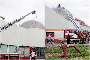 Policija skelbia preliminarią priežastį, dėl ko Vilniuje užsiliepsnojo planetariumo stogas