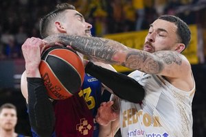 „Barcelona“ išlipo iš duobės – namie vėl smogė be D. Motiejūno kovojusiai „Monaco“ ir išlygino Eurolygos serijos rezultatą