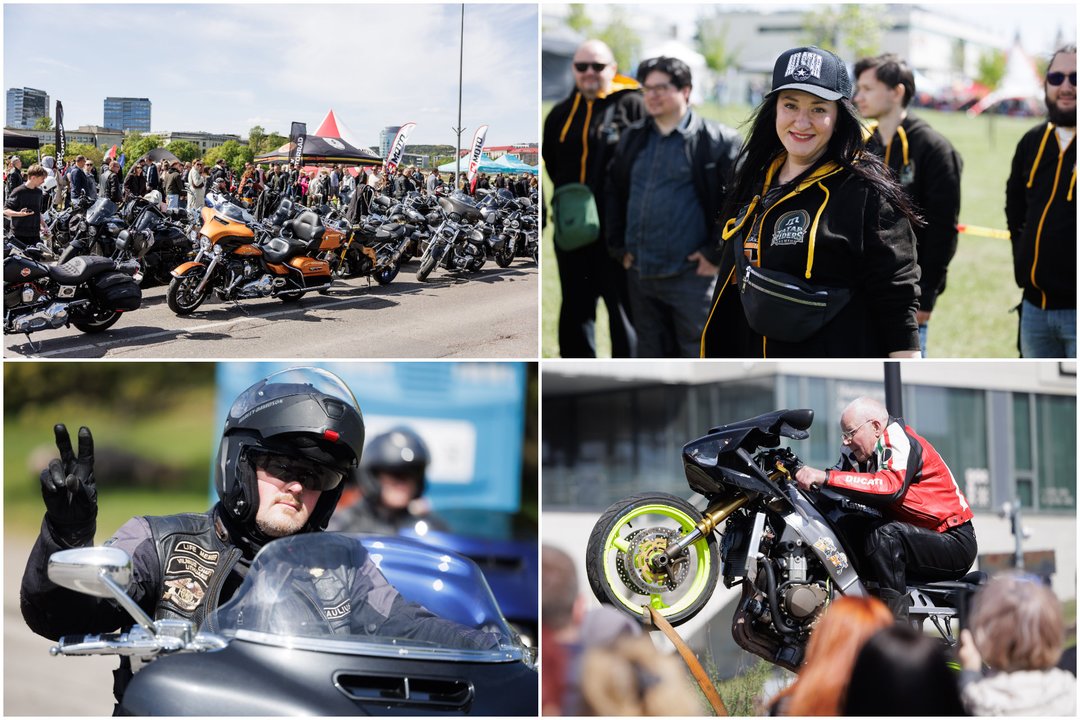 Vilniuje atidarytas 34-asis motociklininkų sezonas.<br> Lrytas koliažas.