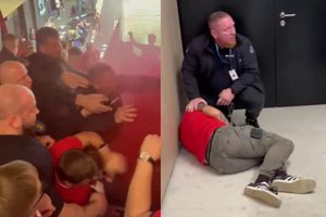 Po sostinės derbio – „Ryto“ sirgalių ir apsaugos muštynės: policija pateikė įvykio detales