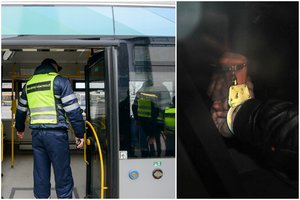 Vilniaus greitajame autobuse vyras kontrolieriams grasino peiliu išbadyti akis – visi keleiviai buvo išsodinti