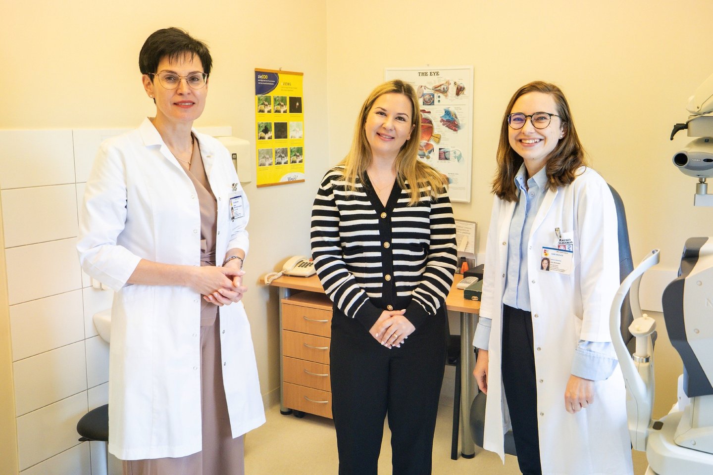 Milda su Kauno klinikų gydytojais.<br>Kauno klinikų nuotr.