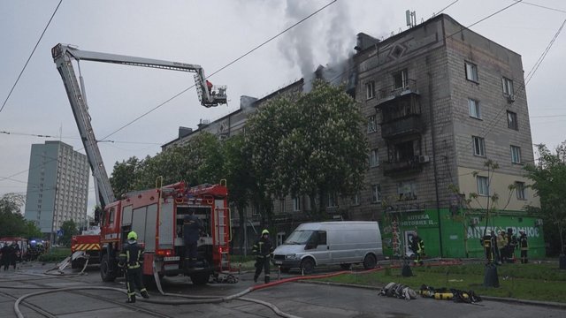 Maskva bepiločiais dronais atakavo Ukrainos sostinę: žuvo du žmonės
