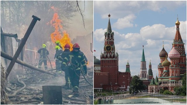 Ukrainą kasnakt atakuojanti Rusija niršta: esą Kyjivas tokiais veiksmais rodo polinkį į teroro aktus