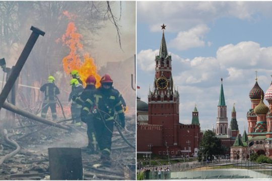 Ukrainą kasnakt atakuojanti Rusija niršta: esą Kyjivas tokiais veiksmais rodo polinkį į teroro aktus