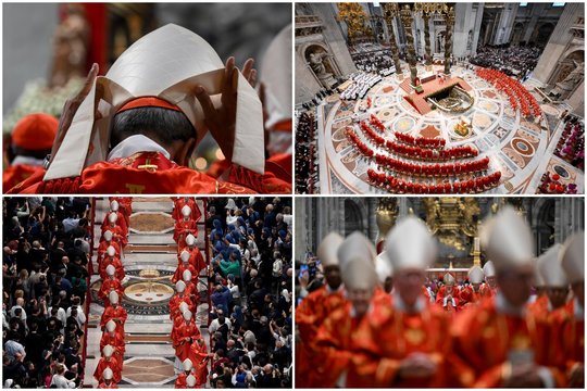 Ypatingas momentas Vatikane: kadruose – į „Pro eligendo papa“ mišias atvykę kardinolai