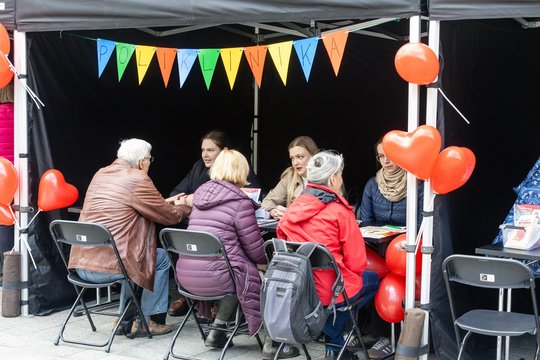 Tradicinė Kauno „Laisvės poliklinika“ kvietė praeivius pasirūpinti širdies sveikata