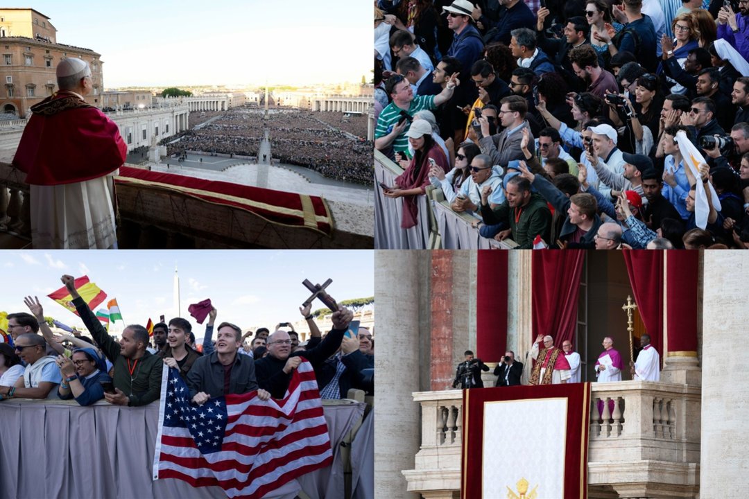 Kadrai iš Vatikano.<br>Lrytas. koliažas.