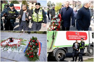 Antakalnio kapinėse emocijų netrūko: su gvazdikais – eilės, pasirodė žinomi provokatoriai, prireikė policijos