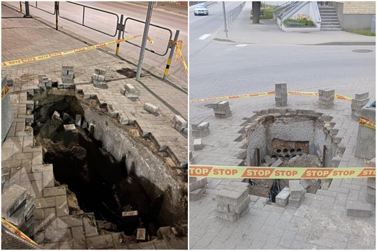 Biržuose atsivėrė įgriuva: savivaldybė turi prašymą gyventojams