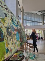 Tapybos eksperimentas – Vilniuje vieną paveikslą tapė 57 autoriai