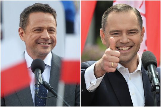 Apklausa: lenktynėse dėl Lenkijos prezidento posto Varšuvos meras vis dar lenkia savo pagrindinį varžovą
