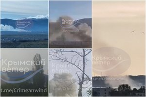 Kryme griaudėja galingi sprogimai: atakuoti aerodromai, dega šaudmenų sandėlis