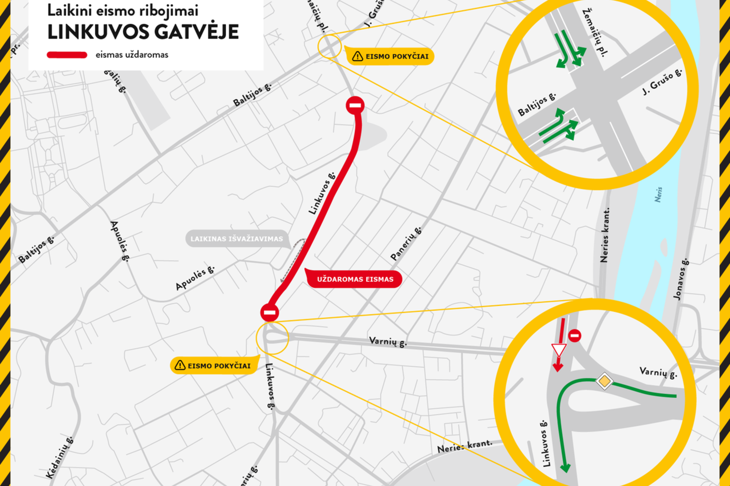 Eismo schema.<br> Kaunas.lt nuotr.
