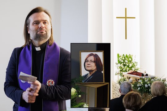 Atsisveikinama su po sunkios ligos mirusia kunigo Algirdo Toliato mama