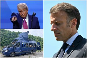 Po žiaurios Rusijos atakos E. Macronas pirštu dūrė į D. Trumpą: „Esu užtikrintas“